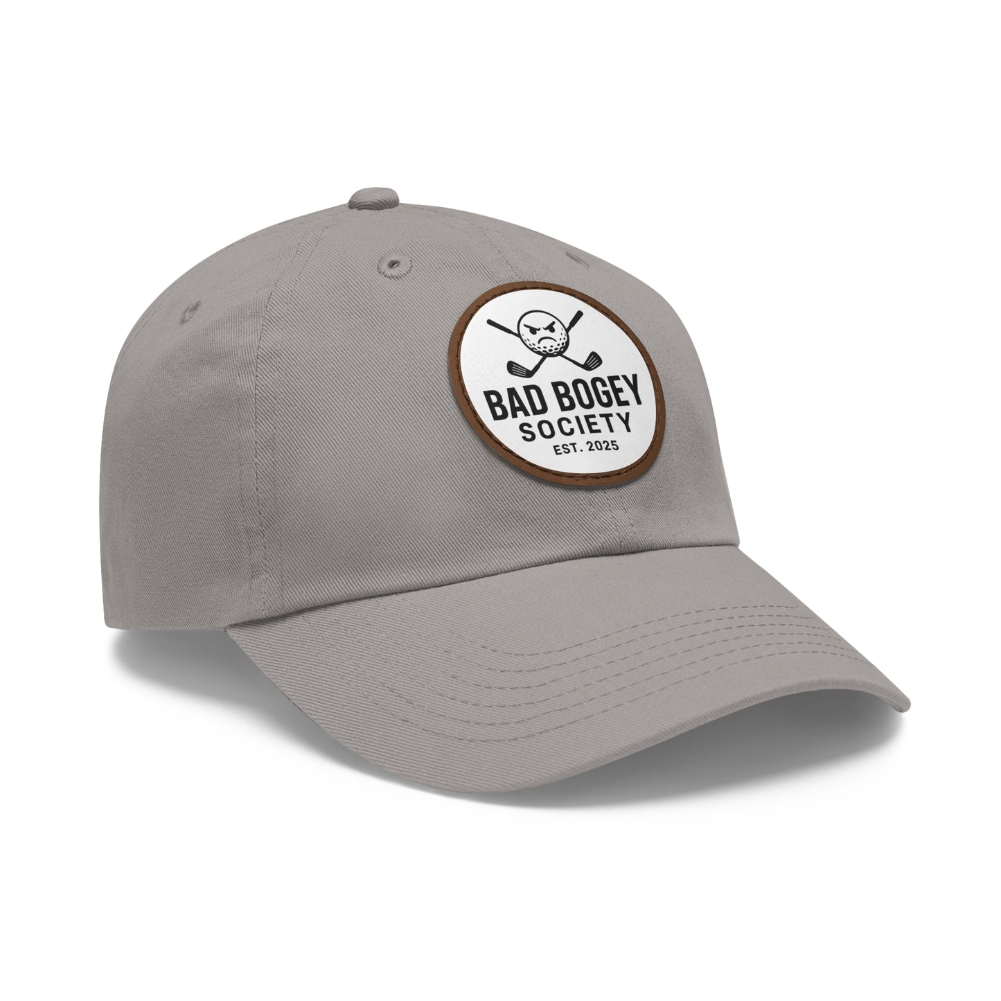 Dad Hat with Leather Patch – Unstructured Low Profile Cap | Comfortable Bio-Washed Cotton | Stylish Casual Wear