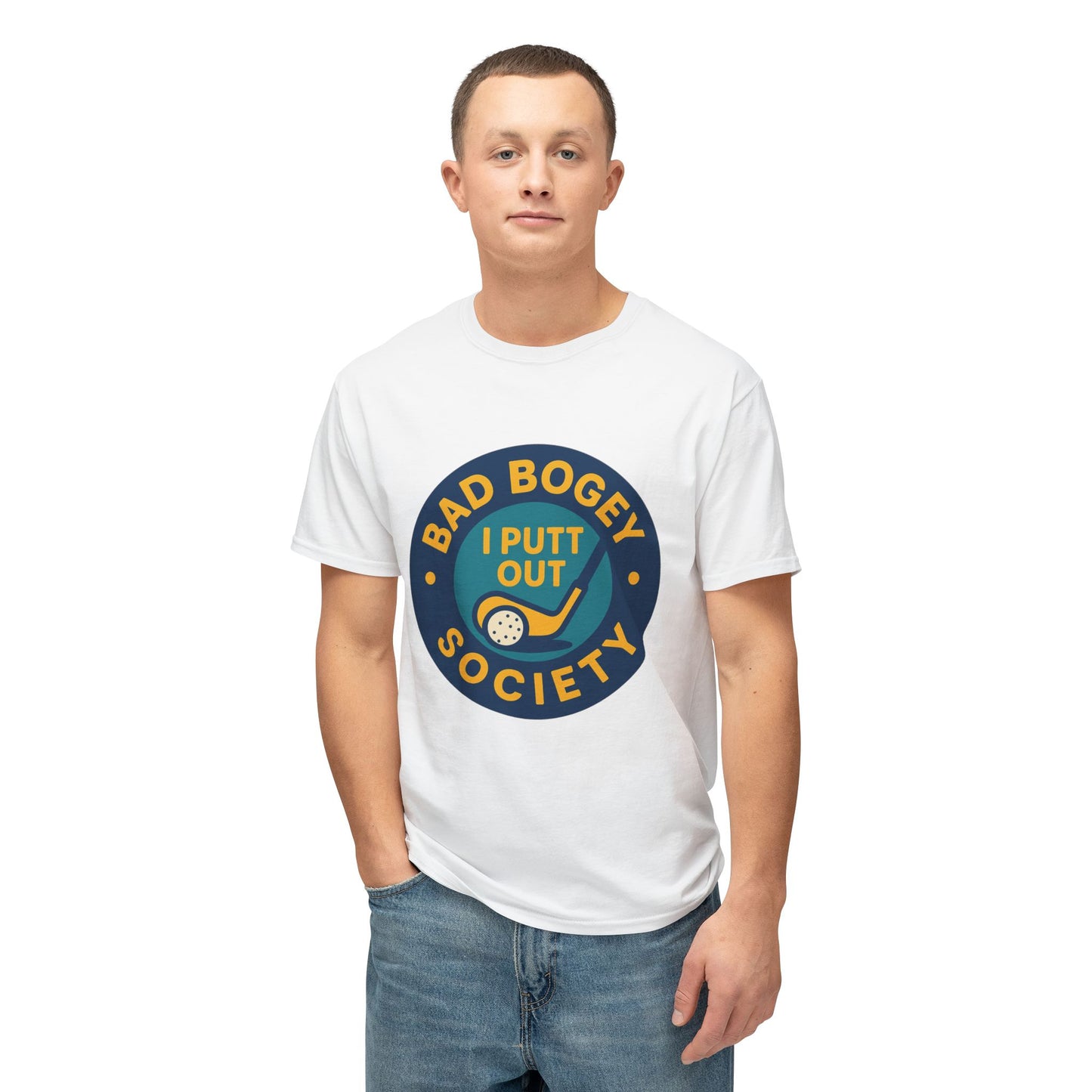 Golf T-Shirt for Humorous Golfers - 'I Putt Out / Just Tap It In' Design